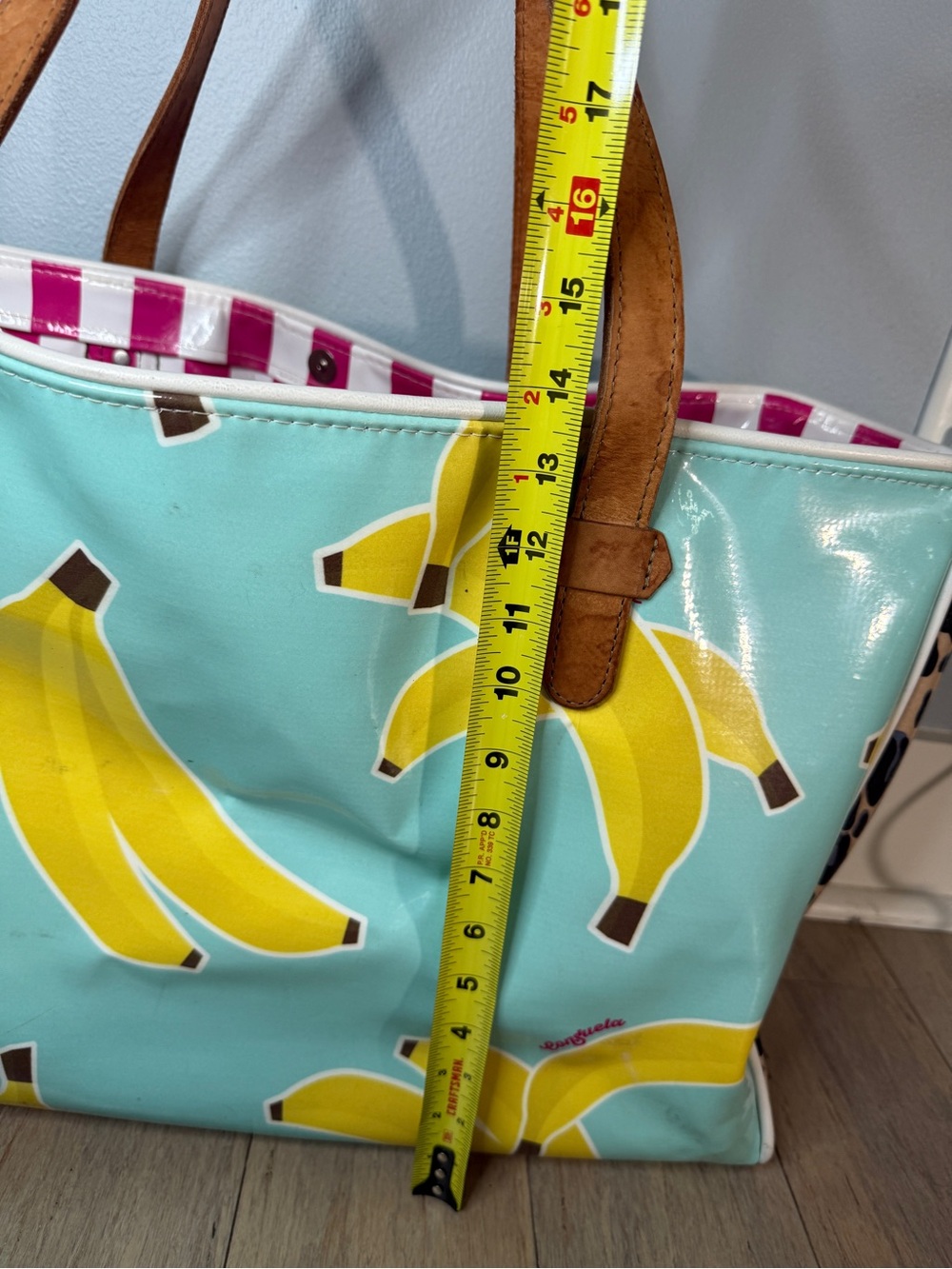 Consuela Jumbo Bag Banana Leopard Print Fully Lined Oversized Tote - Picture 10 of 14